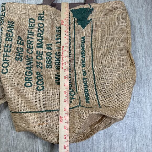 Portland Coffee Roasters The Elm Project Burlap Tote Bags Lined - Picture 5 of 7